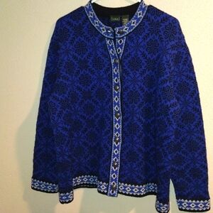 Vintage L.L. Bean 100% Merino Wool Icelanic Nordic Granny Core XL